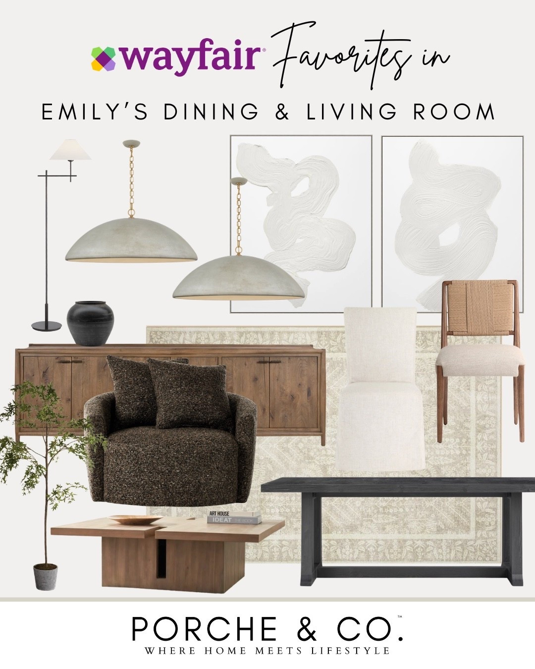 If you’ve ever wondered where I source so many of my furniture pieces…a lot of them are from Wayfair 🤍 It’s one of my favorite places to find timeless, neutral pieces at really great prices (and the fast shipping makes it even better). My dining table, chairs, console, coffee table, swivel chairs, artwork, floor lamp and more are all Wayfair finds—and they’ve truly held up beautifully. It’s such an easy way to create a cohesive, elevated look throughout your home without the designer price tag.  #ad #Wayfair #wayfairpartner @Wayfair 

#LTKSaleAlert #LTKHome