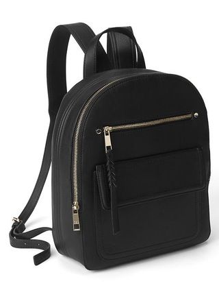 Gap Women Leather Dome Backpack Size One Size - True black | Gap US