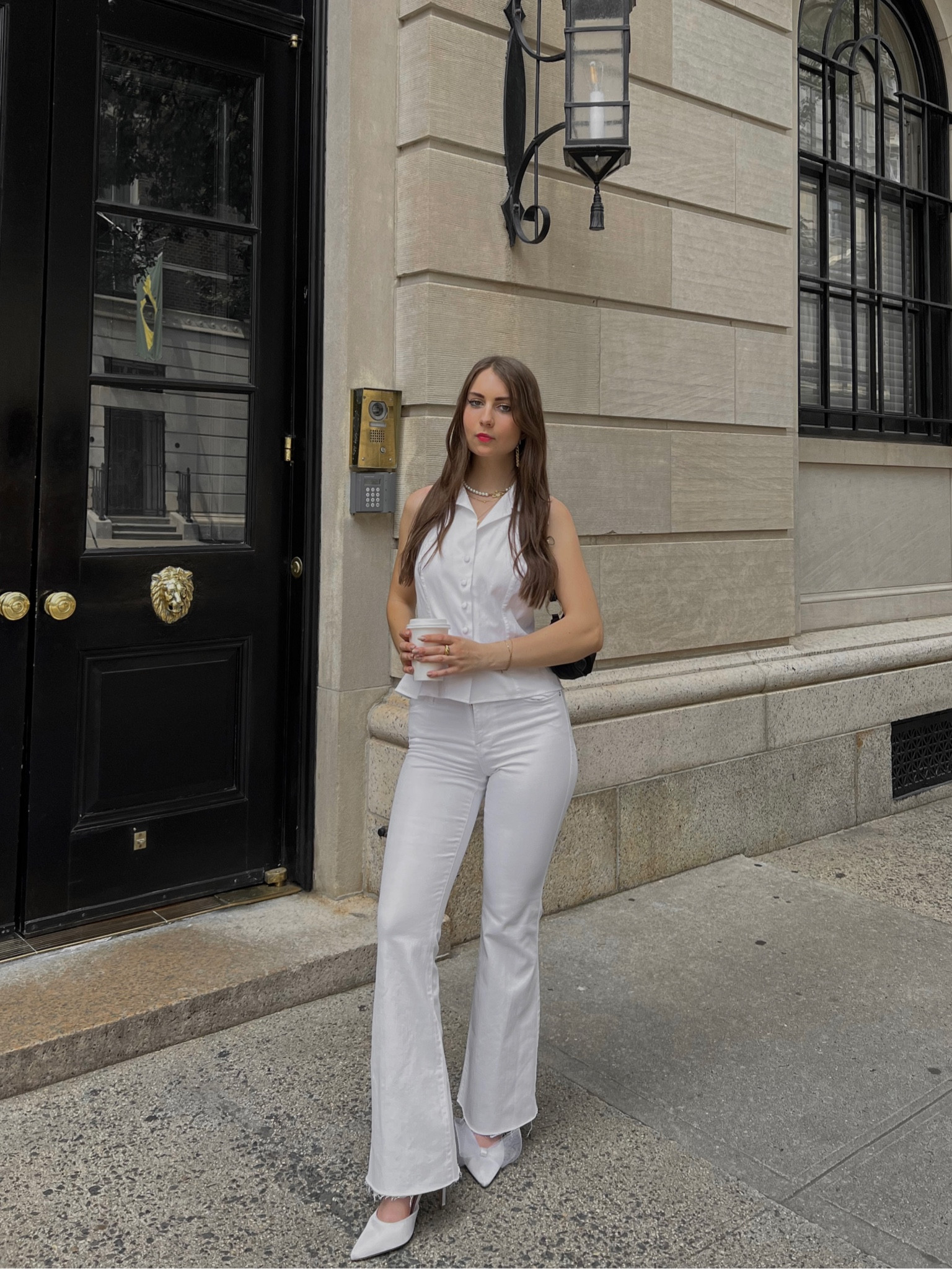 Monochromatic white outfit inspiration
Denim outfit, flared jeans, suit vest, Parisian style, classy streetwear, white on white outfit, outfit inspiration, Sofia Richie style, fashion finds, summer outfit inspo 

#LTKFind #LTKSeasonal #LTKworkwear