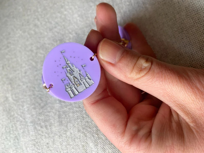 Disney Castle Bangle, Castle Bead Bangle, Bourbon and Boweties Inspired , Purple Bangle, Disney B... | Etsy (US)