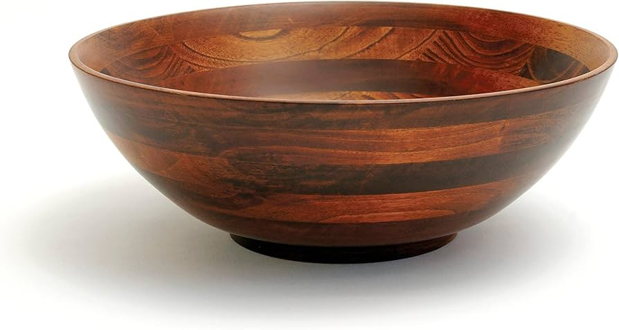 Lipper International Beechwood Cherry Finished Footed Serving Bowl for Fruits or Salads, Large, 1... | Amazon (US)