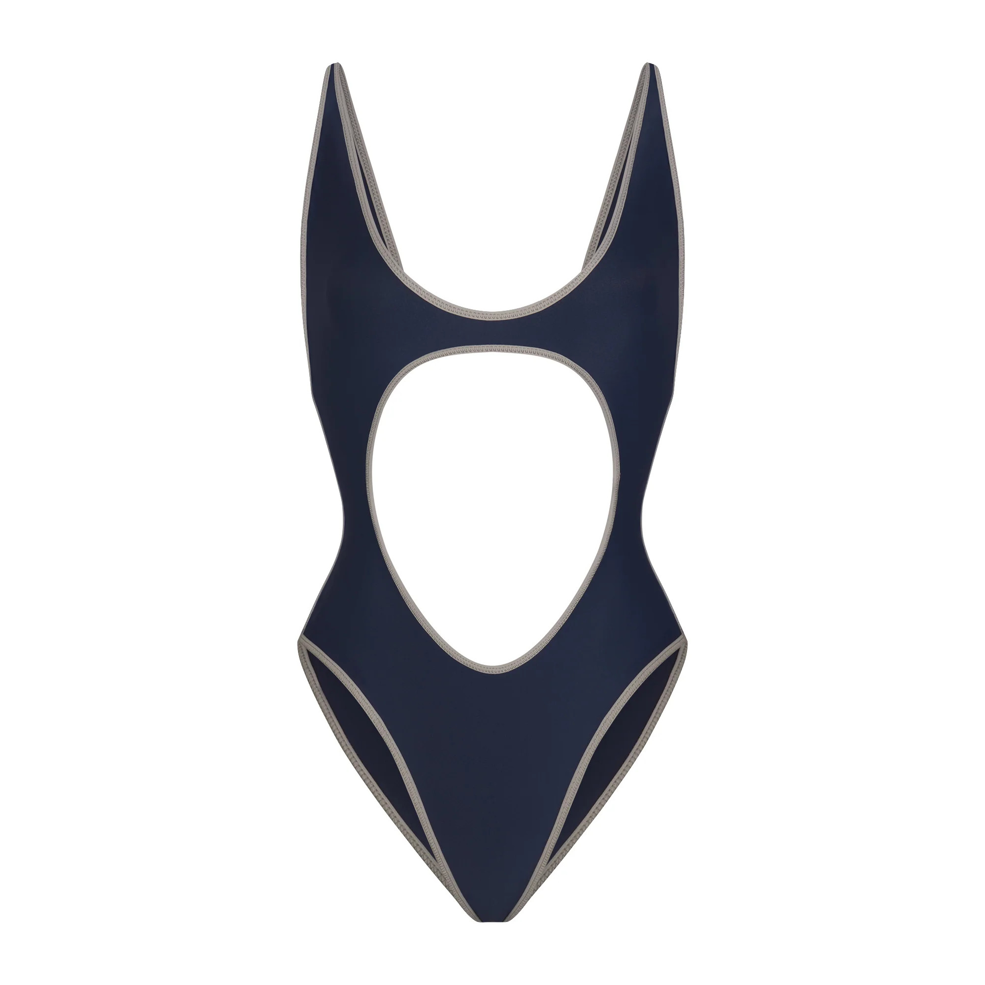SIGNATURE SWIM CUT OUT ONE PIECE | NAVY CONTRAST | SKIMS | SKIMS (US)