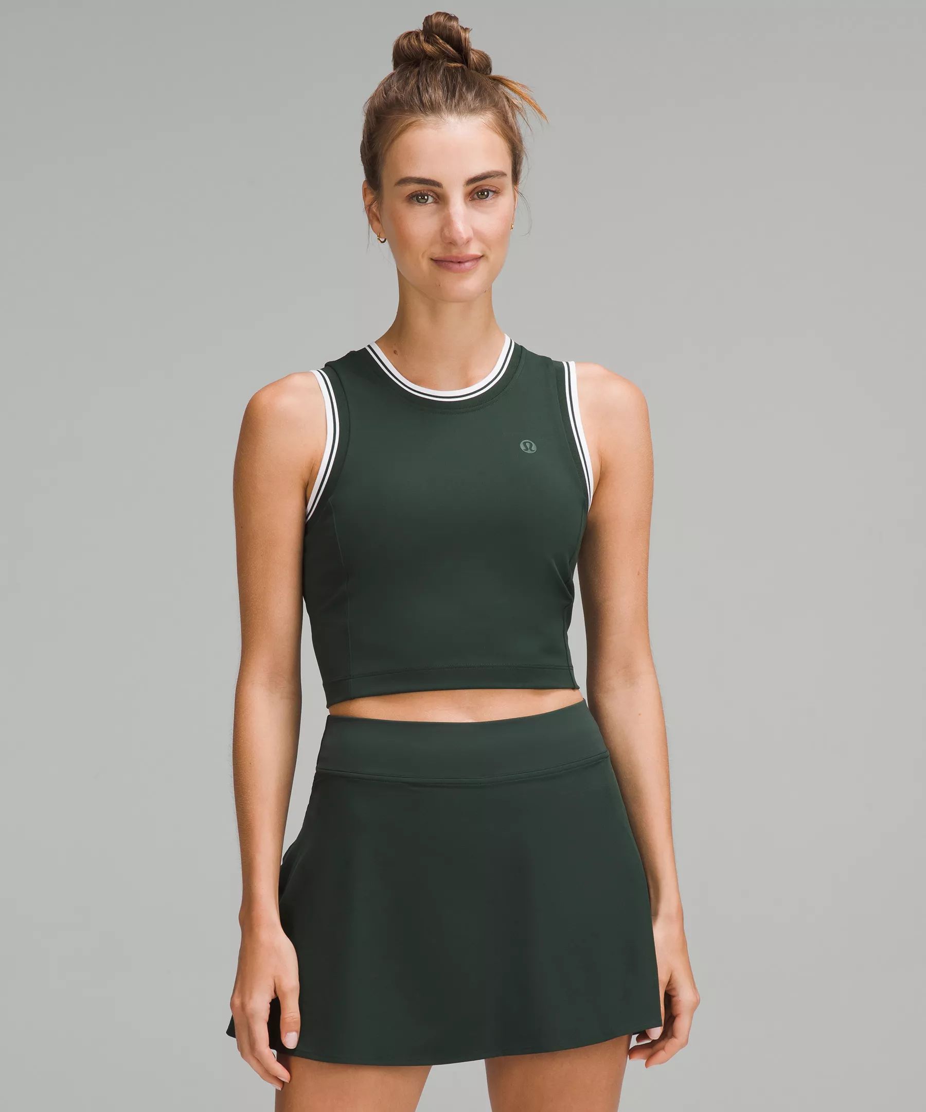 Varsity Scoop-Neck Cropped Tennis Tank Top *Medium Support, B/C Cup | Women's Sleeveless & Tank T... | lululemon (CA)