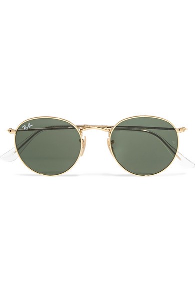 Ray-Ban - Round-frame Gold-tone Sunglasses | NET-A-PORTER (US)