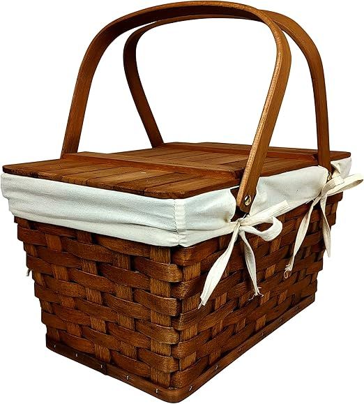 Wald Imports - Stained Multifunctional Basket - Gift Basket, Picnic Basket, & Storage Basket | Amazon (US)