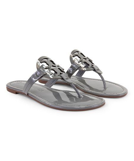 Malta Gray Miller Patent Leather Sandal - Women | Zulily