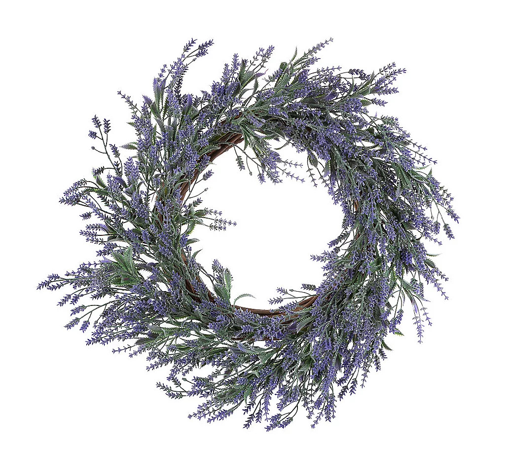 24"" Lavender Wreath by Gerson International | QVC