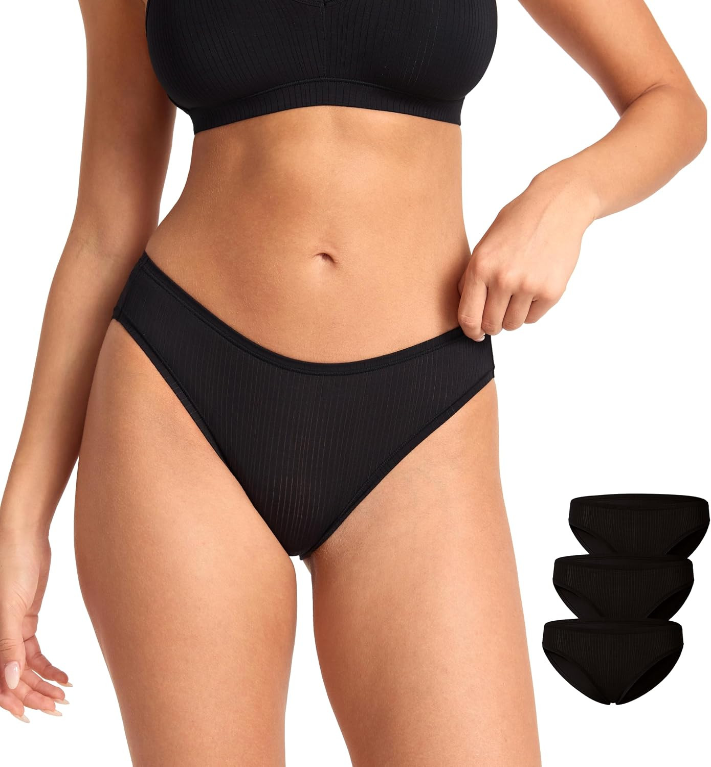 Natrelax Modal Ribbed Bikini | Amazon (US)