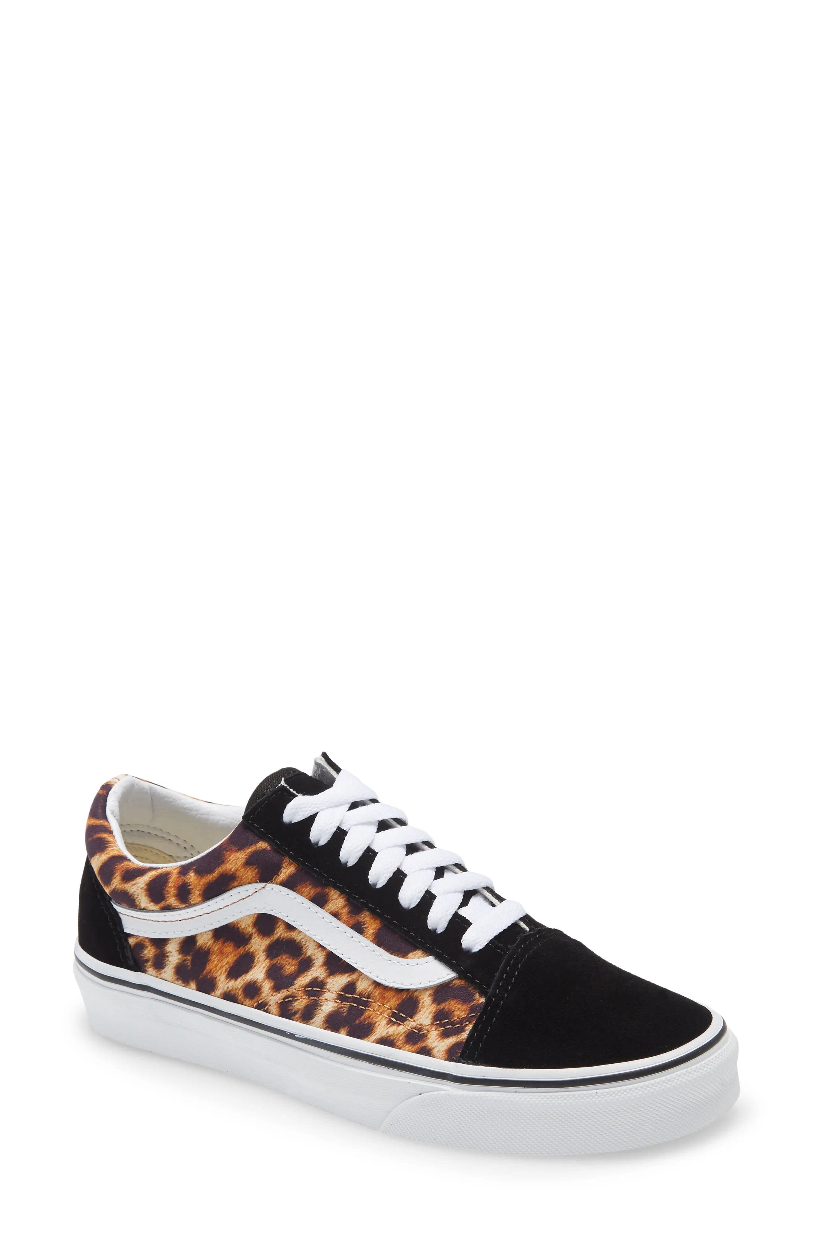 Women's Vans Old Skool Leopard Sneaker, Size 8.5 M - Black | Nordstrom