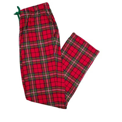 RuffleButts SoftSnooze Gender Inclusive Holiday Adult Pajama Pants - Red Nicholas Plaid, Adult M | Target