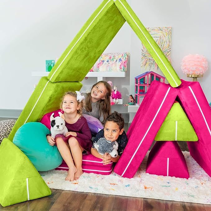 Jaxx Zipline Playscape Imaginative Furniture Playset for Creative Kids, Original Set, Charcoal | Amazon (US)