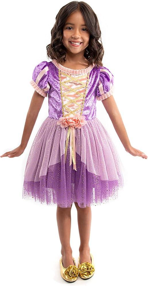 Little Adventures Rapunzel Princess Party Dress - Machine Washable Child Pretend Play Costume Out... | Amazon (US)