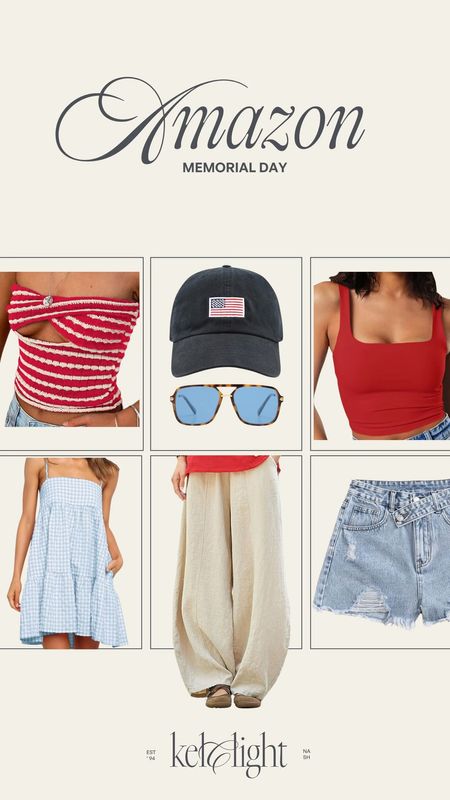 What I ordered from Amazon for Memorial Day outfit options🇺🇸❤️ Everything is linked to the link below #memorialday #amazon 

#LTKstyletip #LTKsalealert #LTKSeasonal