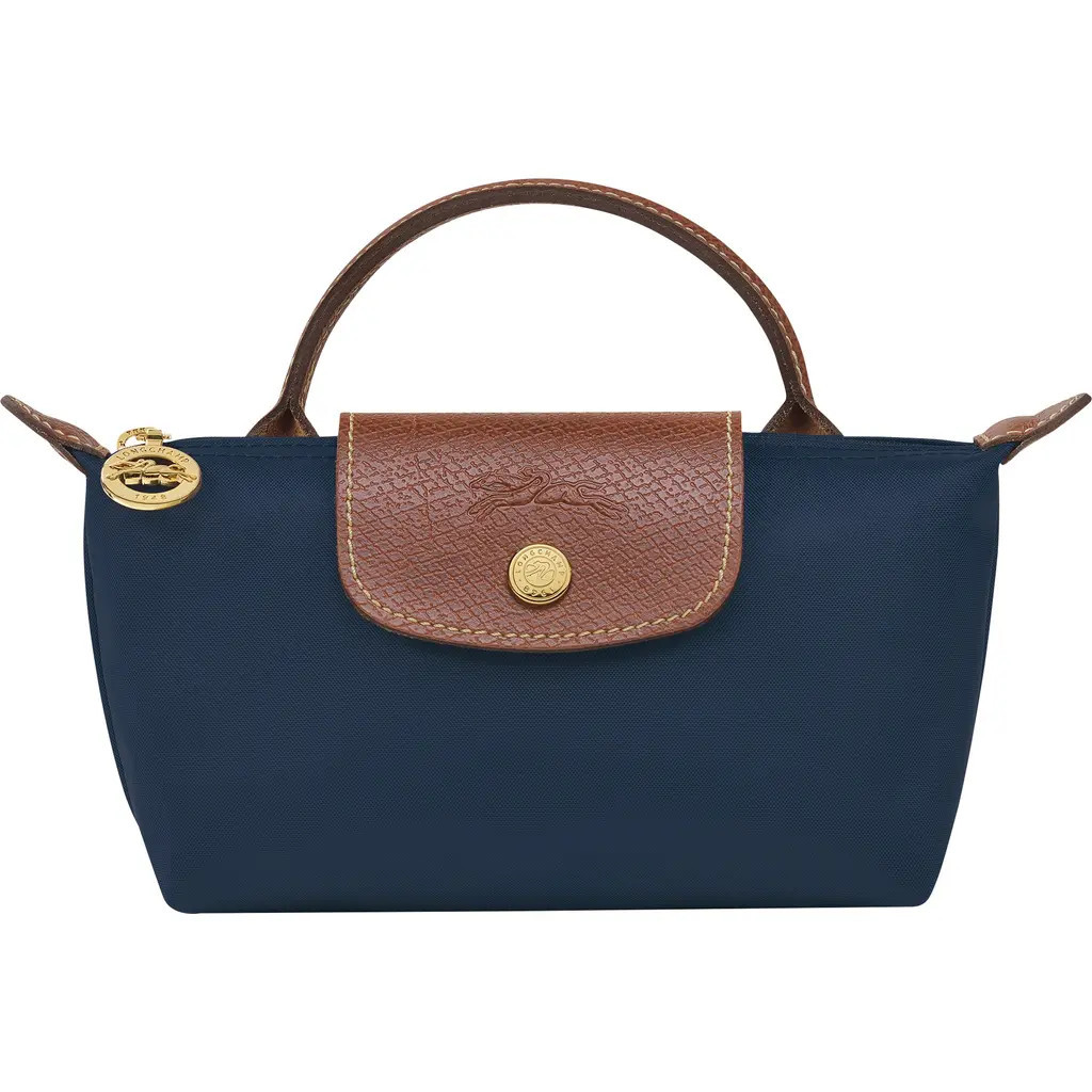 Longchamp Le Pliage Cosmetics Case in Marine at Nordstrom | Nordstrom