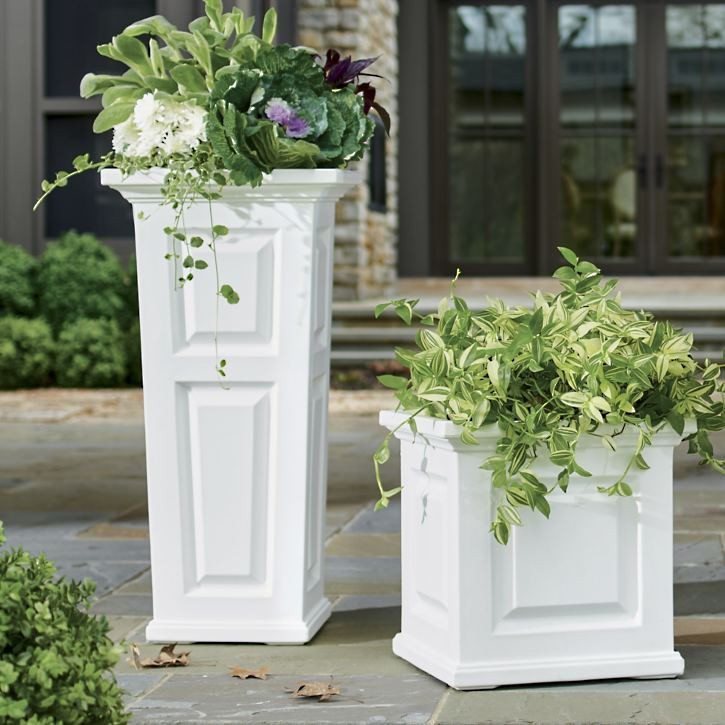 Nantucket Easy-Care Tall Tapered Planter | Grandin Road