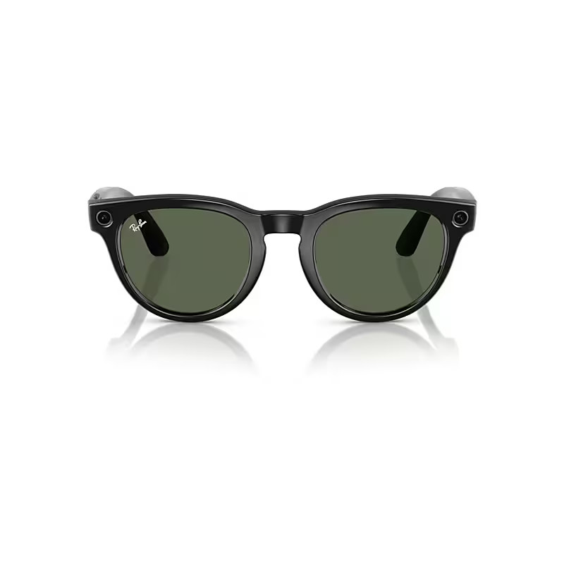 Ray-Ban Ray-Ban | Meta Low Bridge Fit Headliner Electronics Black Frame Green Lenses 51-23 | Ray-Ban (US)