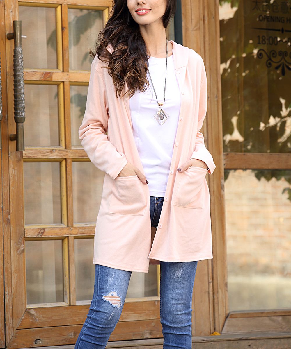 Z Avenue Women's Cardigans Pink - Pink Button-Up Cardigan - Plus Too | Zulily