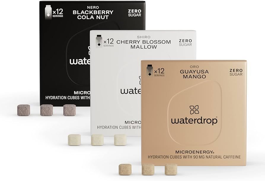 waterdrop Microenergy Set | 36 Natural Caffeine waterdrops flavor tablets with B-Vitamins - Sugar... | Amazon (US)