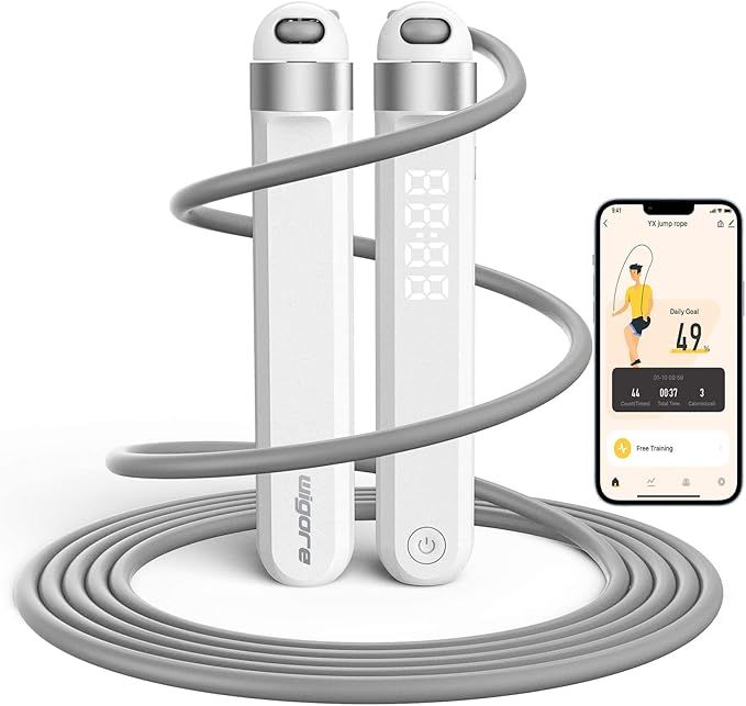wigore Jump Rope, Smart Jump Rope with smart life APP Data Analysis, Rechargeable Li-Battery buil... | Amazon (US)