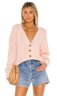 Tularosa Natalia Cardigan in Baby Pink from Revolve.com | Revolve Clothing (Global)