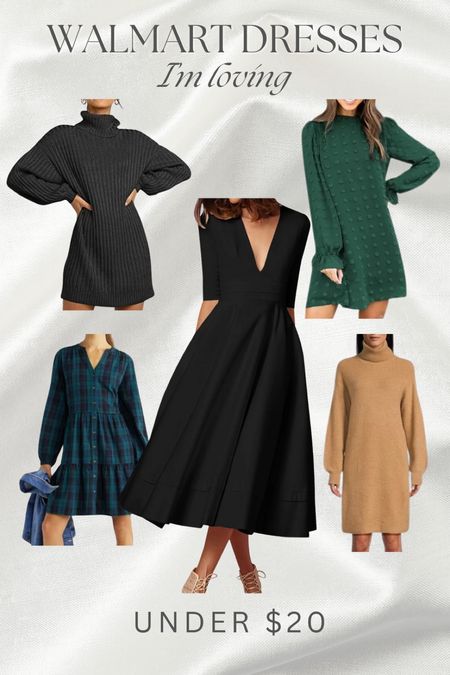 Walmart dresses i’m loving! All of these are under $20!! 

#LTKHoliday #LTKfindsunder50 #LTKSeasonal