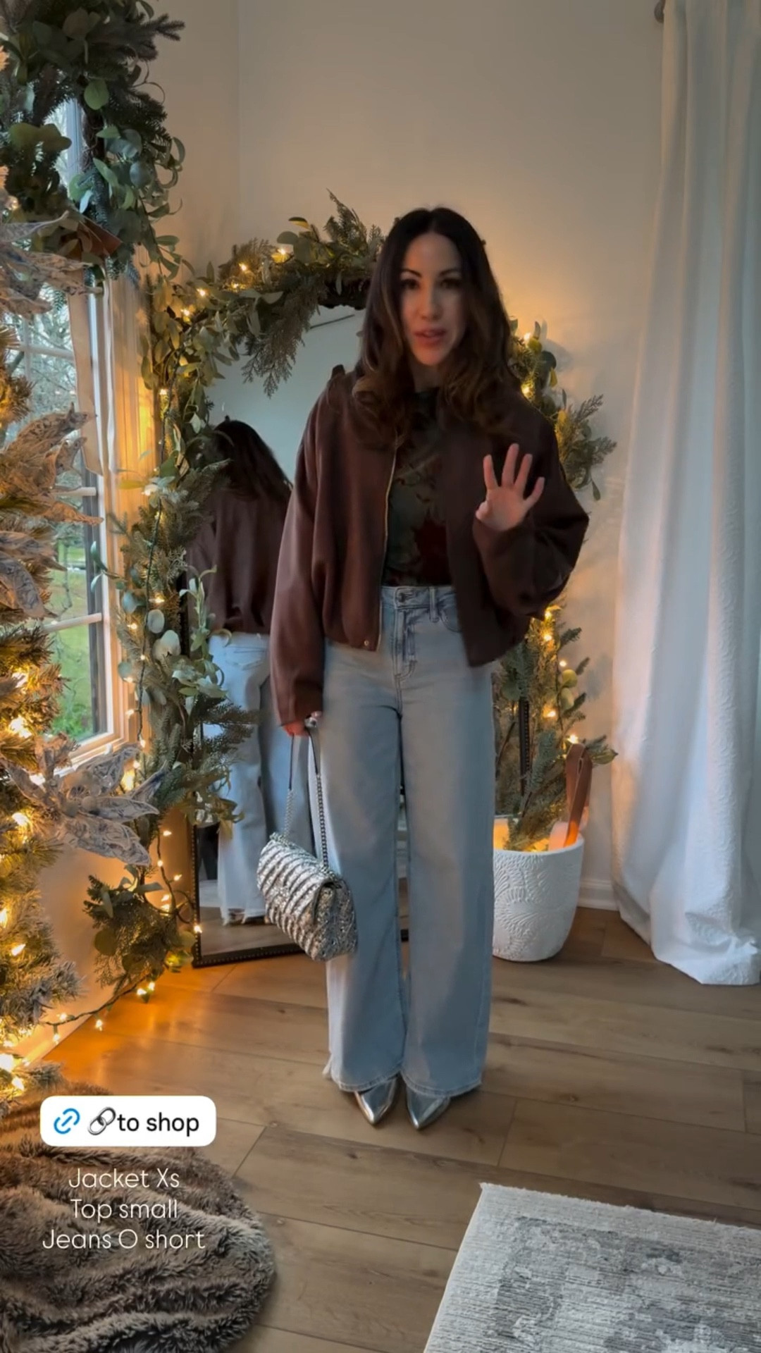 Small top.  Xs suede jacket. Baggy jeans 0 short. Date night outfit.

#LTKPetite #LTKSaleAlert #LTKFindsUnder50