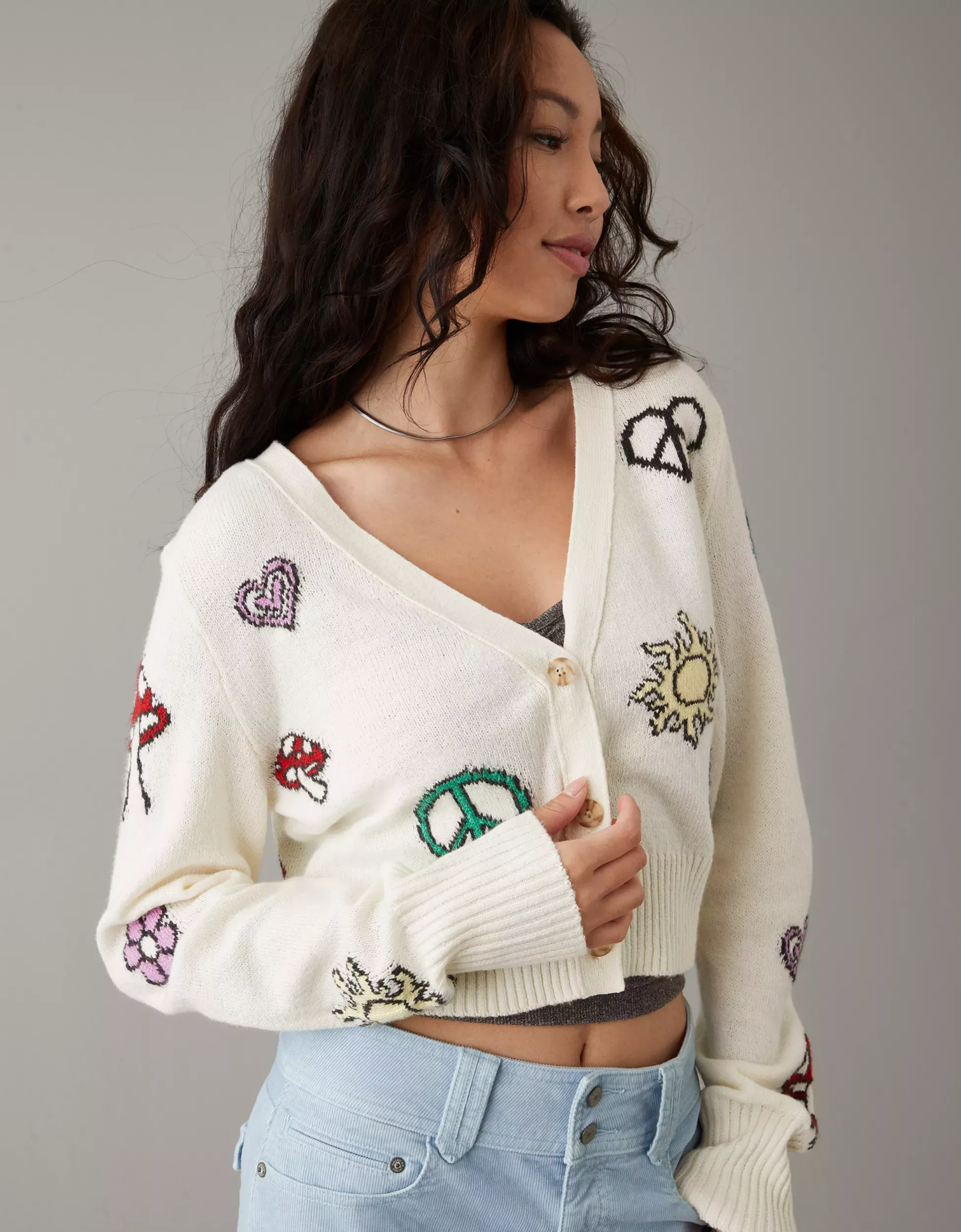 American eagle cropped cardigan hotsell