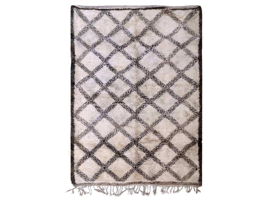 Vintage Moroccan Rug, Authentic Beni Ourain Rug 7x10 FT | Etsy (US)