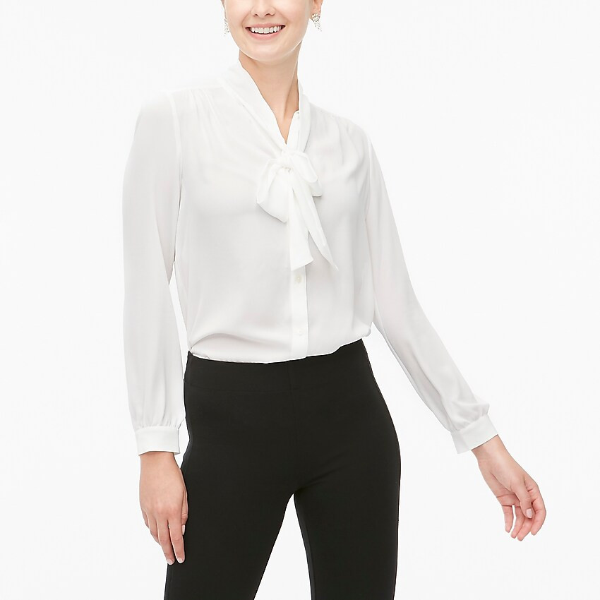 Long-sleeve bow top | J.Crew Factory