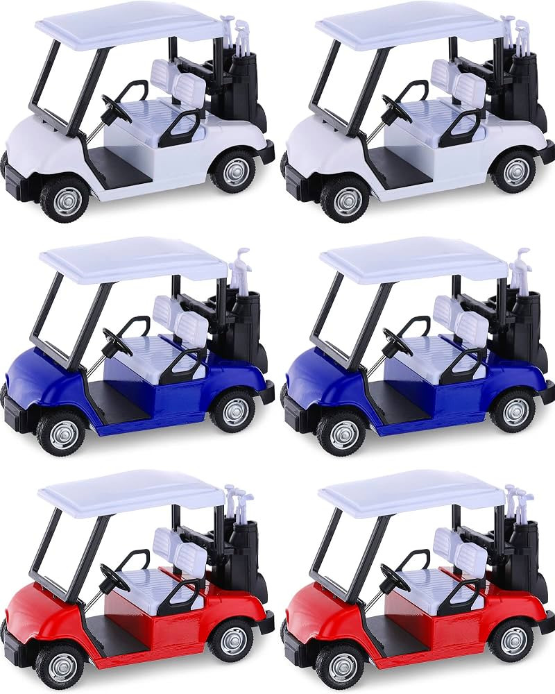 6 Pcs 4.72 Inch Mini Golf Cart Miniature Diecast Golf Cart Decorations Golf Birthday Decorations ... | Amazon (US)