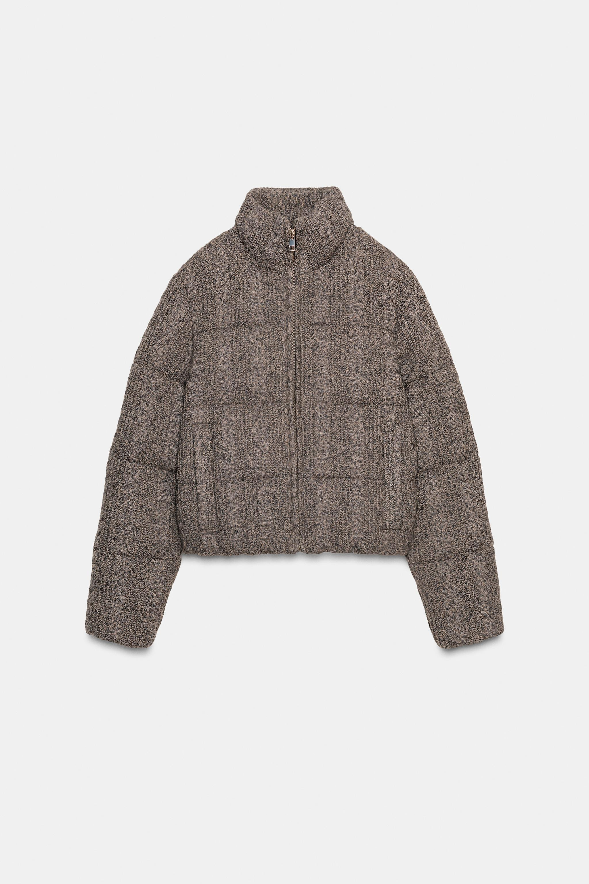 QUILTED BOMBER JACKET WITH CABLE KNIT AND THERMAL INSULATION | Zara UK