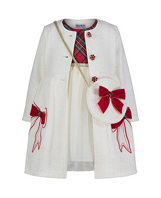 Blueberi Boulevard Toddler and Little Girls Fit-and-Flare Plaid Tulle Dress, Coat with Crossbody,... | Macy's