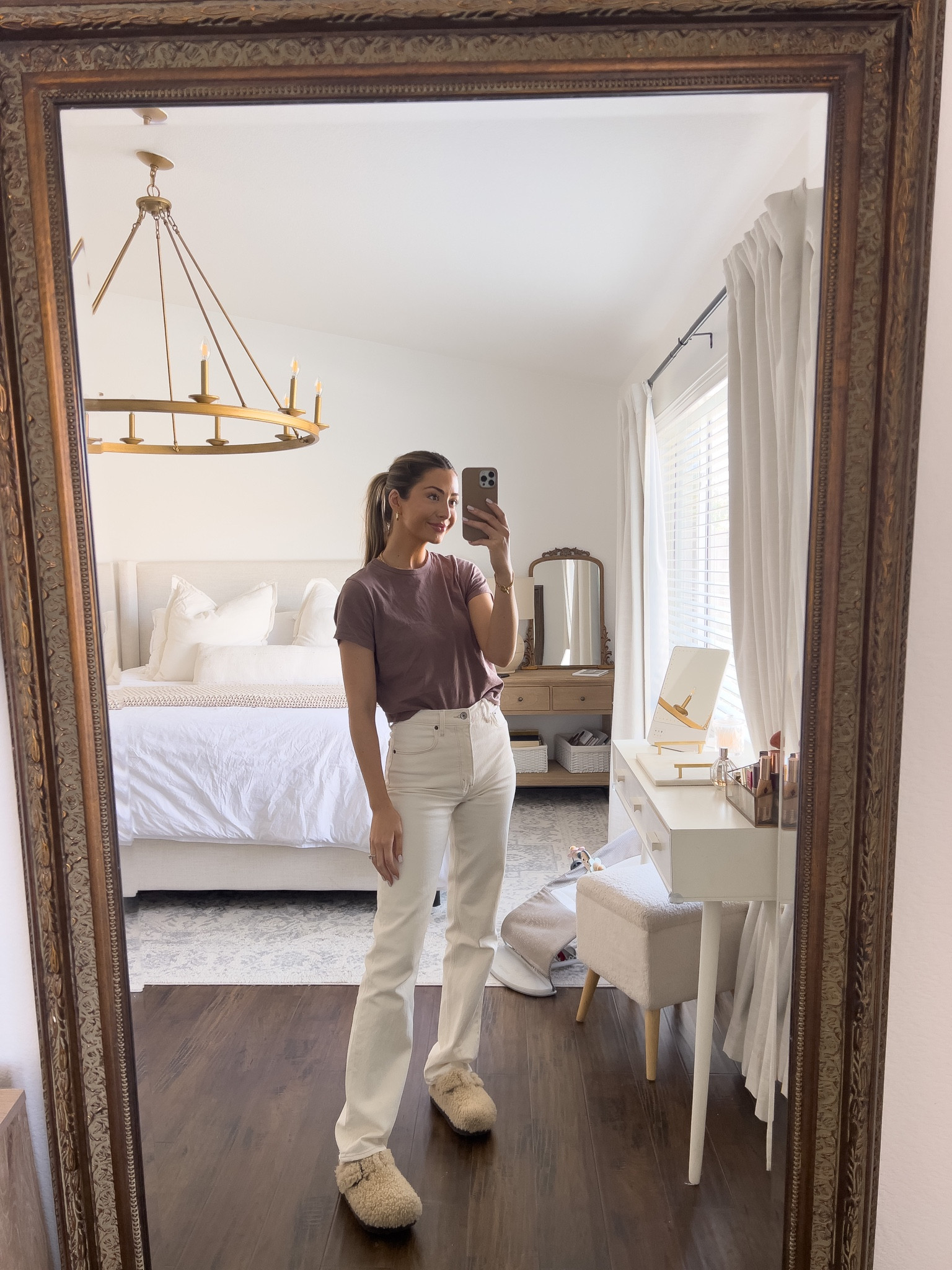 all about the casual fits lately 🫶🏽 small in top and 26 in jeans both tts! 

#LTKunder100 #LTKSeasonal