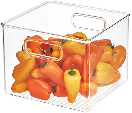 iDesign 71230 Plastic Bin, Kitchen Storage Organizer for Refrigerator, Freezer and Pantry, 8" x 8" x | Amazon (US)