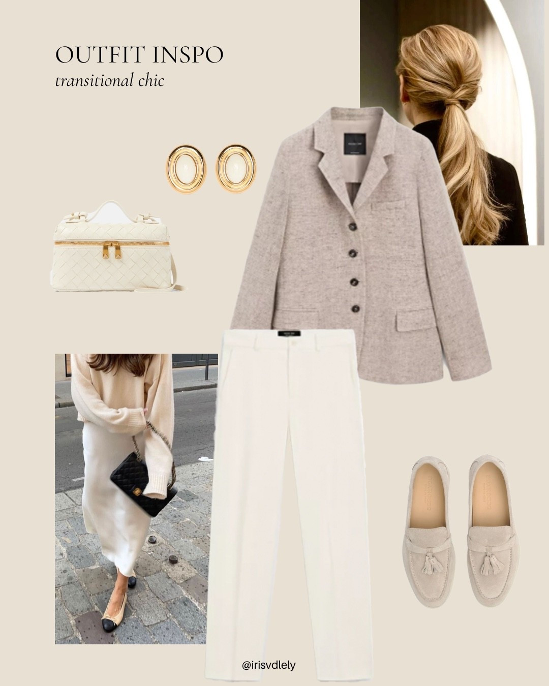 Transitional spring look with creme details, white trousers and a Bottega Veneta bag to make it chic 

#LTKFashionMonth #LTKeurope #LTKspring