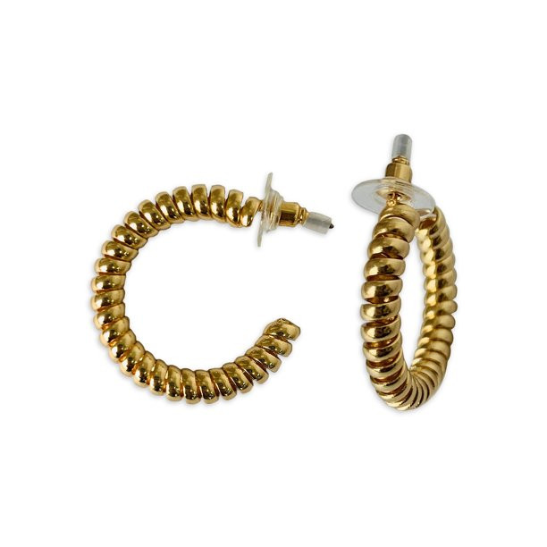 Time and Tru Gold Sprial Hoop Earring | Walmart (US)