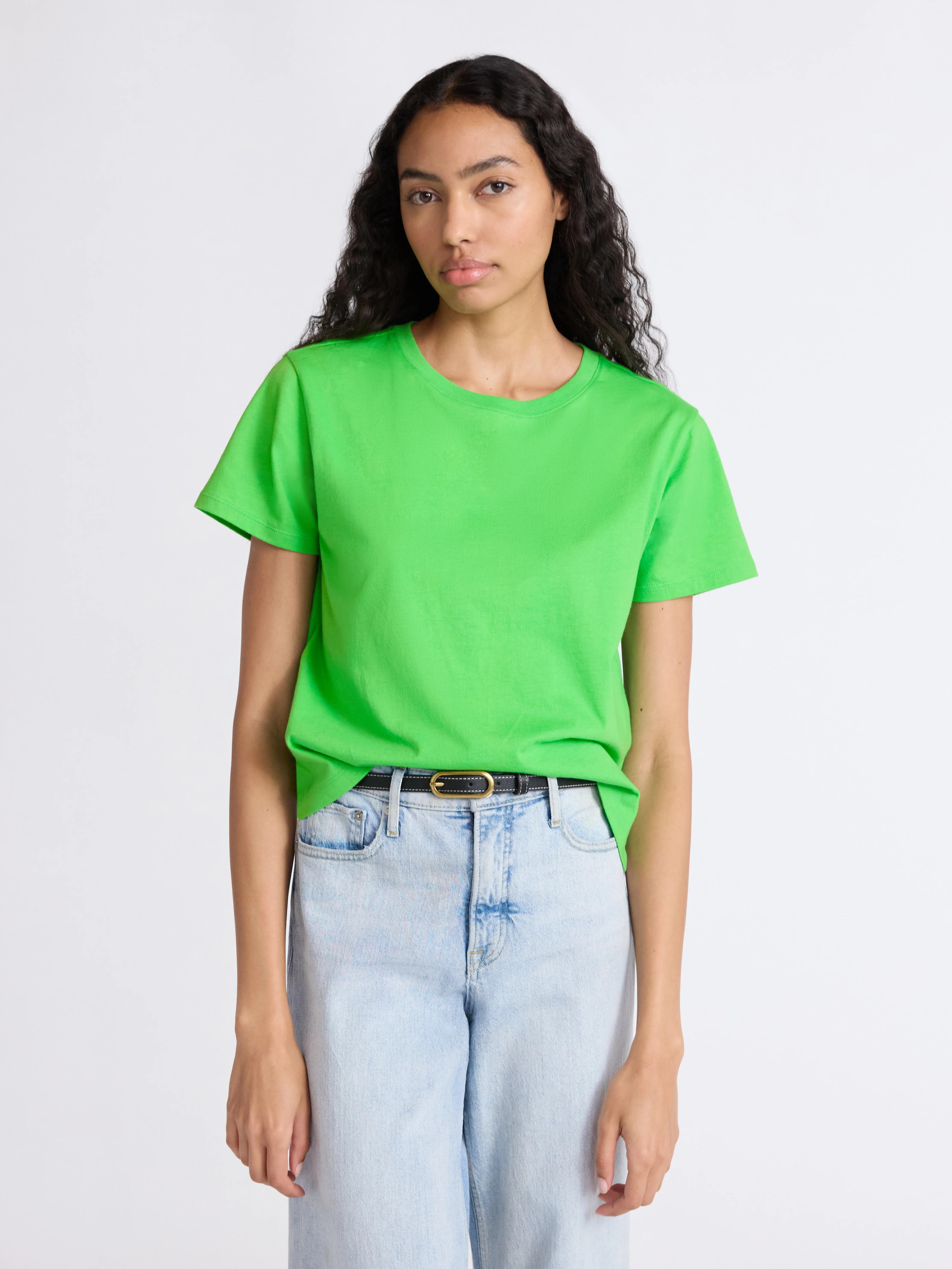Free Assembly Women's and Women's Plus Cotton Cropped Boxy Tee with Short Sleeves, Sizes XS-4X | Walmart (US)