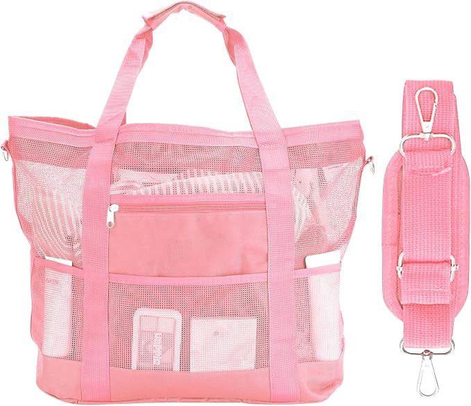 Netz-Strandtaschen für Damen – plus wasserdichte, sanddichte Tragetasche | Amazon (DE)