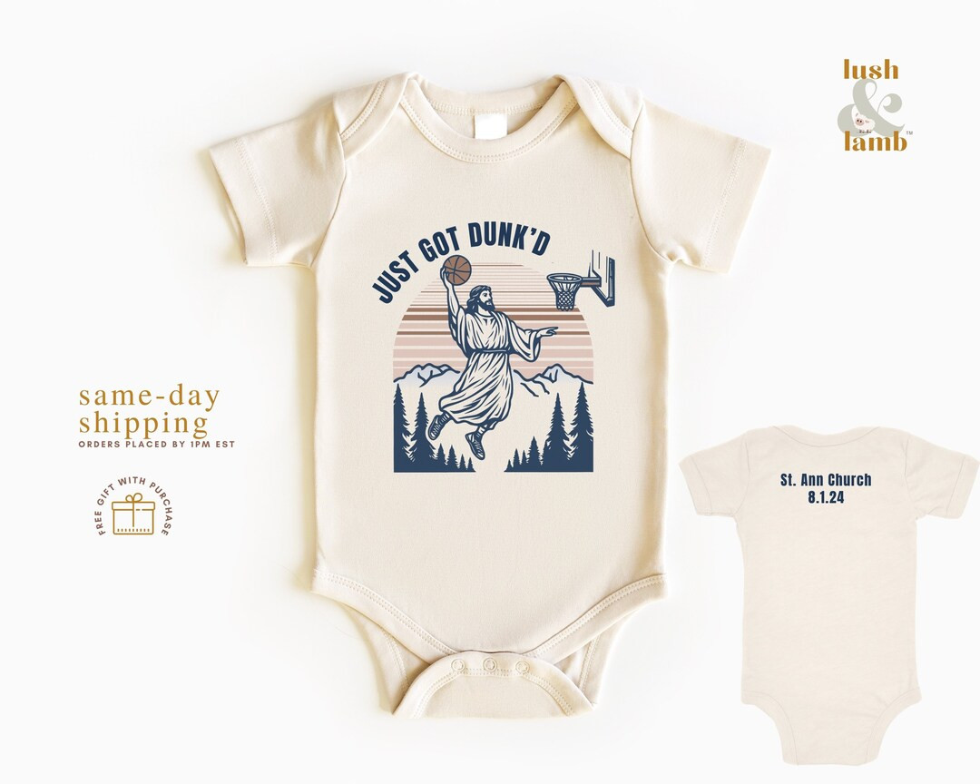 Just Got Dunked Funny Baptism Bodysuit, Baptized Shirt, Custom Baptism Baby Bodysuit, Baptism Bab... | Etsy (US)