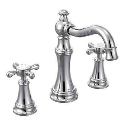 Moen Weymouth 8 Inch Widespread 2-Handle High-Arc Bathroom Faucet, Valve Included | Wayfair North America