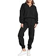 ANRABESS Women's Oversized Long Sleeve Lounge Sets Casual Top and Pants 2 Piece Outfits Sweatsuit... | Amazon (US)