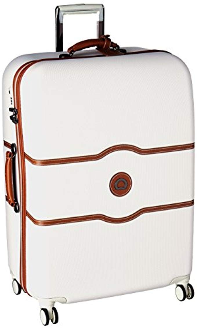 Delsey Luggage Chatelet Hard+, Large Checked Luggage, Hard Case Spinner Suitcase, Chapagne | Amazon (US)