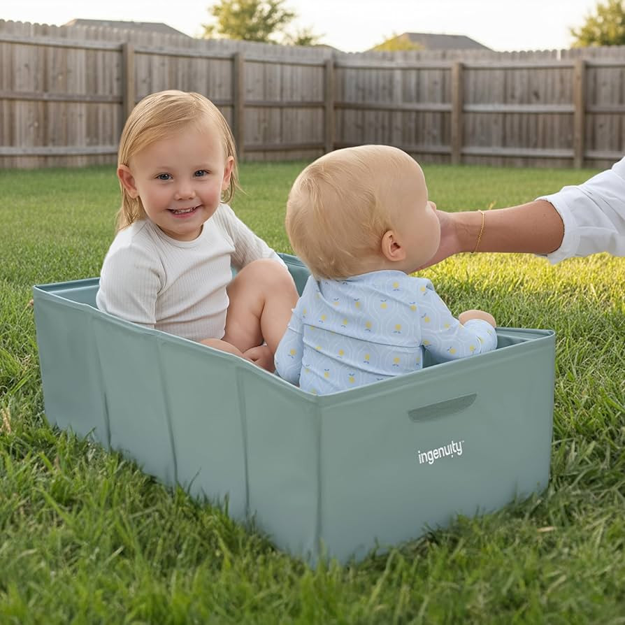 Ingenuity Tuckaway Toddler Folding Tub, Converts Shower to Tub, Folds to Store, Easy to Clean, No... | Amazon (US)