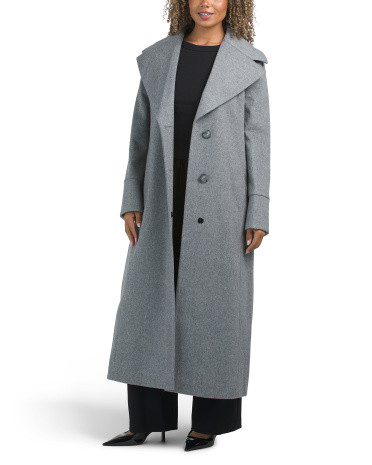 Loro Piana Made In Italy Virgin Wool Single Breasted Long Jacket | TJ Maxx