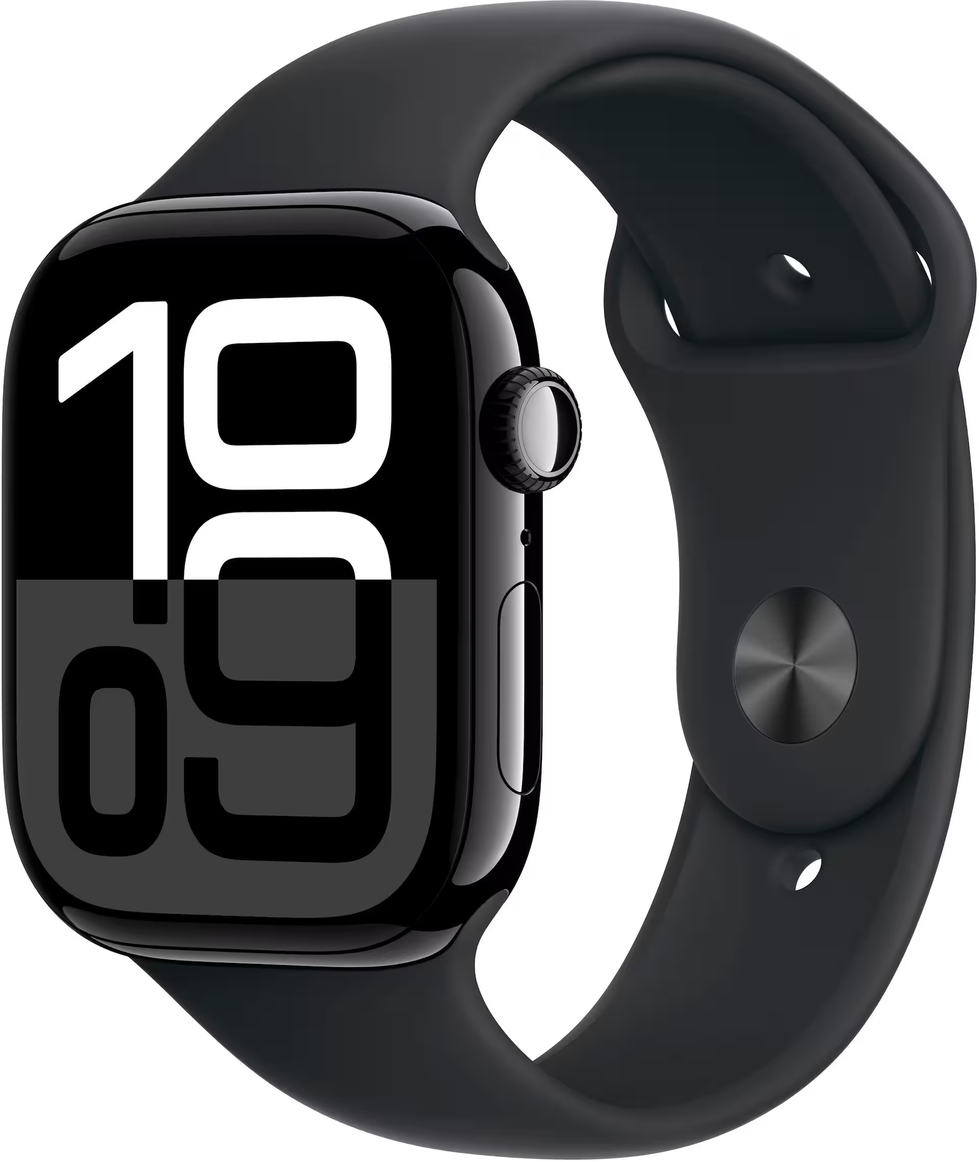 Apple Watch Series 10 (GPS) 46mm Aluminum Case with Black Sport Band M/L Jet Black (2024) MWWQ3LW... | Best Buy U.S.