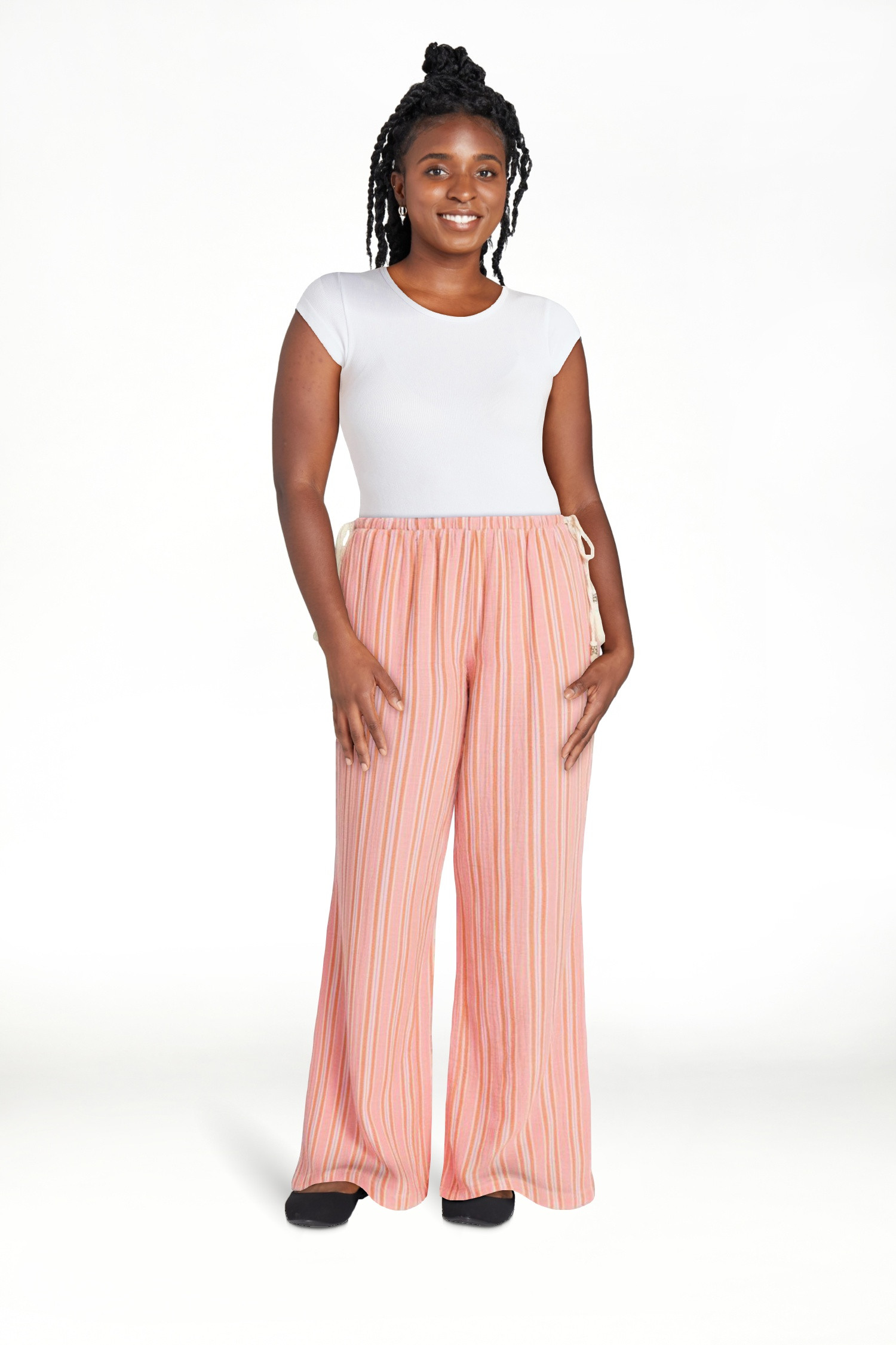 No Boundaries Cotton Gauze Side Tie Beach Pants, 31.5" Inseam, Women's XXS-4X | Walmart (US)