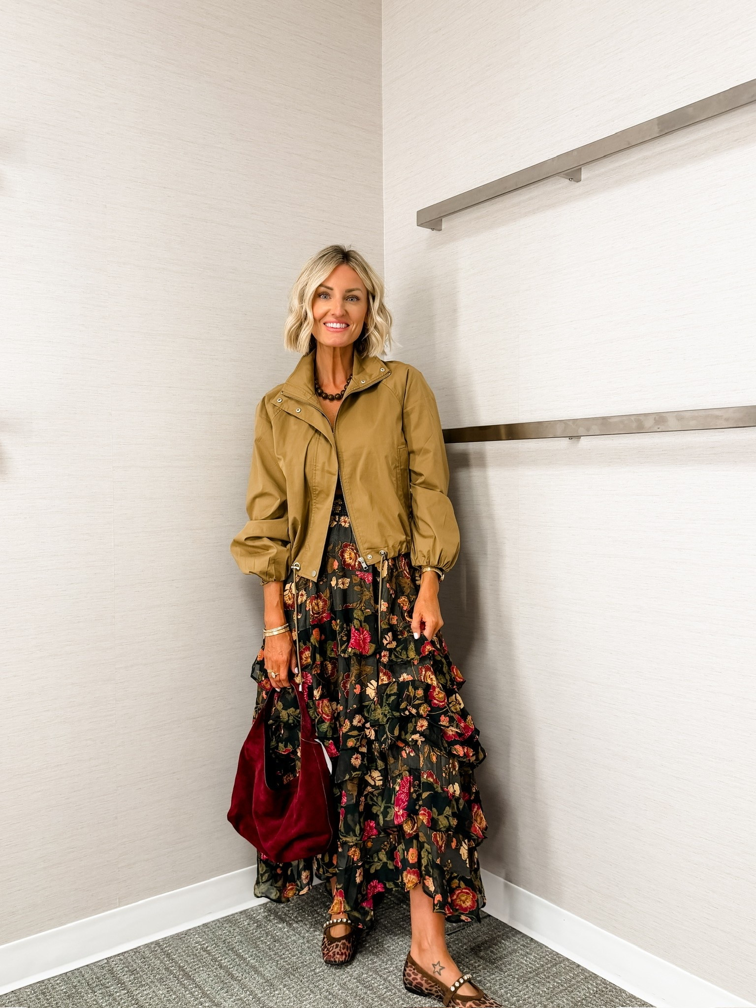 Ok the pattern on this skirt is everything 👏🏻😍 So good! The ruffle tiered detail is so pretty and love how it looks with the color block layering accessories. Wearing XS in both

Loverly grey, free people maxi skirt, tan jacket, how to style floral maxi skirt, nsale, Nordstrom anniversary sale, fashion finds for her on sale

#LTKSaleAlert #LTKSeasonal
