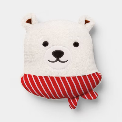Christmas Beary the Bear Throw Pillow White - Wondershop™ | Target