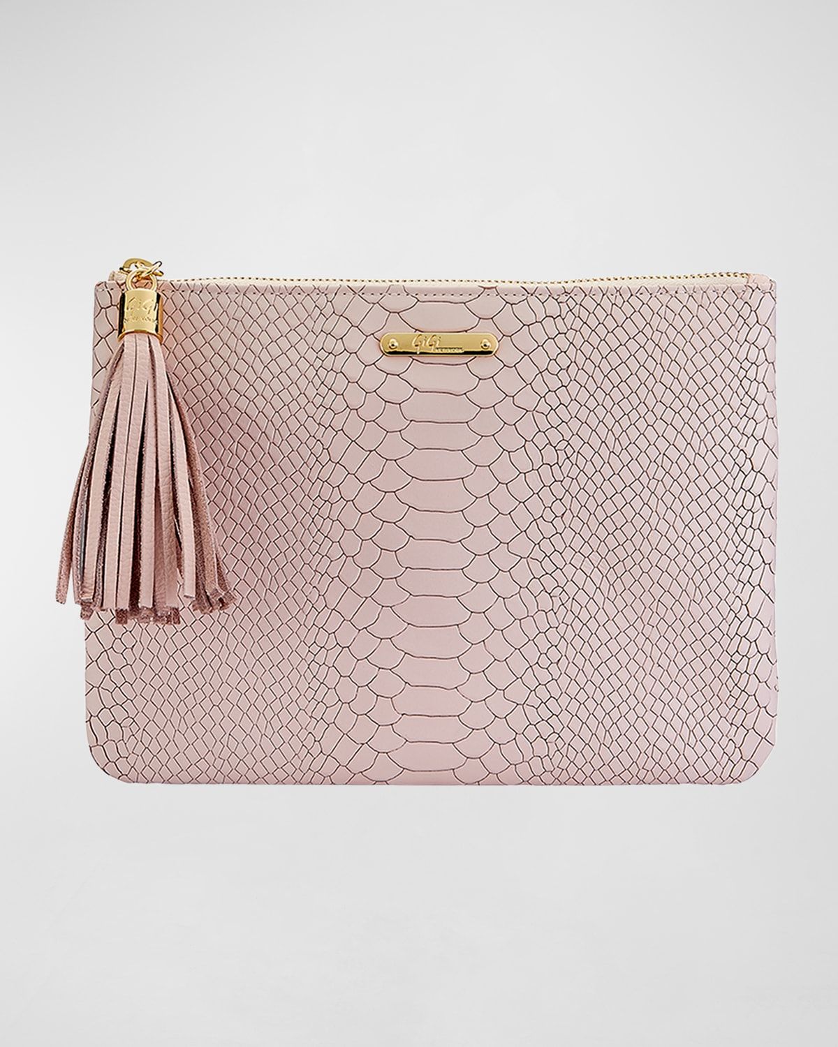 All In One Python-Embossed Clutch Bag | Neiman Marcus