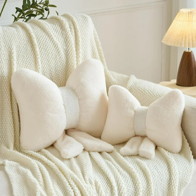 Bow Pillow,Bowknot Throw Pillow,Soft Plush Pillow,Decorative Pillows,Bow Shaped Pillow for Sofa B... | Walmart (US)